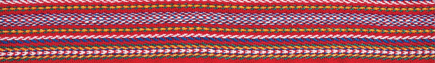 Métis sash textile — ceinture fléchée